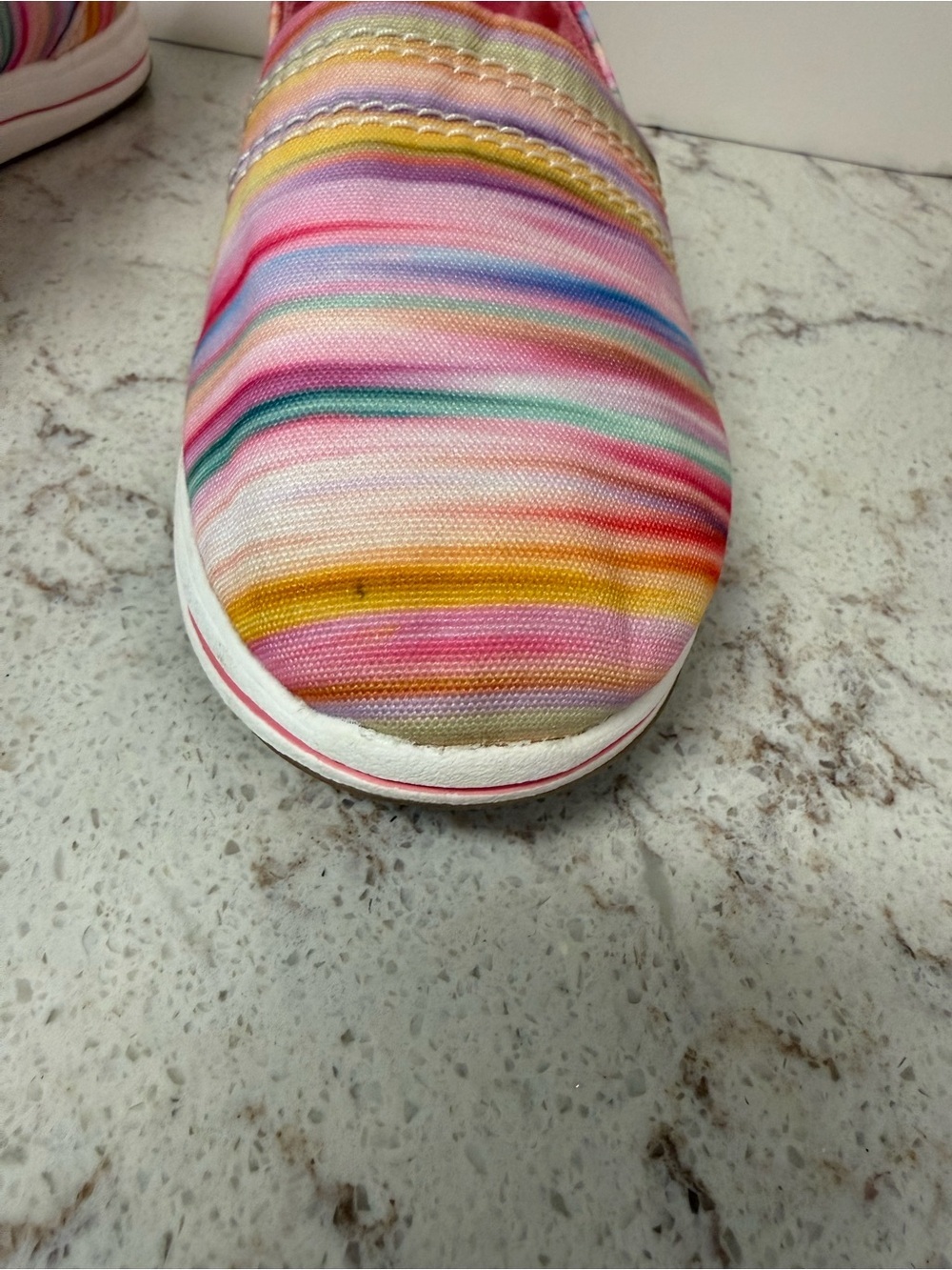 Clarks Cloudsteppers Breeze Step II Women’s Size 8 Rainbow Stripe Slip-On Shoes - Picture 7 of 8